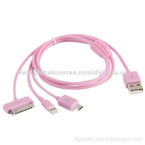 4-in-1 USB Charger Cable with Data Transfer Function for iPhone 5